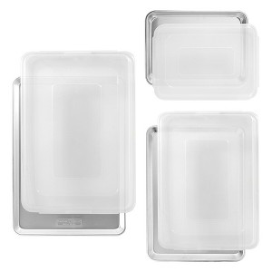 Nordic Ware Naturals 6 Piece Baking Sheet & Lid Set - 1 of 4