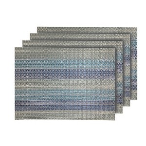 Dainty Home Yorkshire Woven Vinyl Reversible Rectangular Placemat Set of 4 - 1 of 3