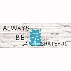 J&V TEXTILES 20" x 55" Oversized Cushioned Anti-Fatigue Kitchen Runner Mat (Always Be Grateful) - 1 of 3