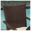 Corsica 3pc All-Weather Wicker Patio Chair Set - Brown - Christopher Knight Home: Outdoor Seating with Accent Table - 4 of 4