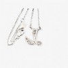 Anna-Kaci Silver Tone Initial Letter Pendant Necklace with Crystal Rhinestone Accents - 4 of 4