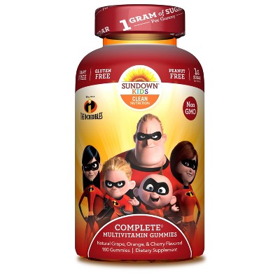 Disney The Incredibles 2 Complete Multivitamin Gummies - Grape, Orange & Cherry - 180ct