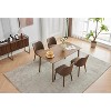 2PCS Dining Chair,Upholstered Dining Chair with Wood Legs, Wing Backrest,Kitchen Chairs with Thick Cushions for Dining Room, Living Room - 4 of 4