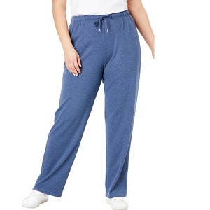 Woman Within Tall Sport Knit Straight-Leg Pull-On Pants - 1 of 4
