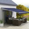 Resenkos Patio Awning, Outdoor Sun Shade Shelter Cover Awnings,16' x 10' Retractable Awning, 280gsm UV Resistant Sunshade Shelter, Brown - 2 of 4