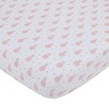 NoJo Tropical Flamingo Pink & White 100% Cotton 4 Piece Nursery Crib Bedding Set - Embroidered Quilt, Fitted Sheet, Dust Ruffle, and Diaper Stacker - 3 of 4