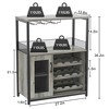 3-Tier Wine Bar Cabinet with Detachable Wine Rack and Storage Space - 2 of 4