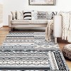 Vintage Patchwork Runner Rug - Machine Washable, Non-Slip, Stain-Resistant, Geometric Design, Foldable, Soft Low-Pile for Hallway - 4 of 4