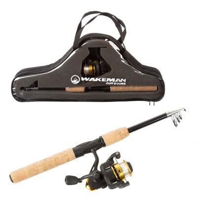 Leisure Sports Fishing Pole- 64-in Fiberglass and Stainless Steel Rod and Pre-Spooled  Reel Combo for Lak…