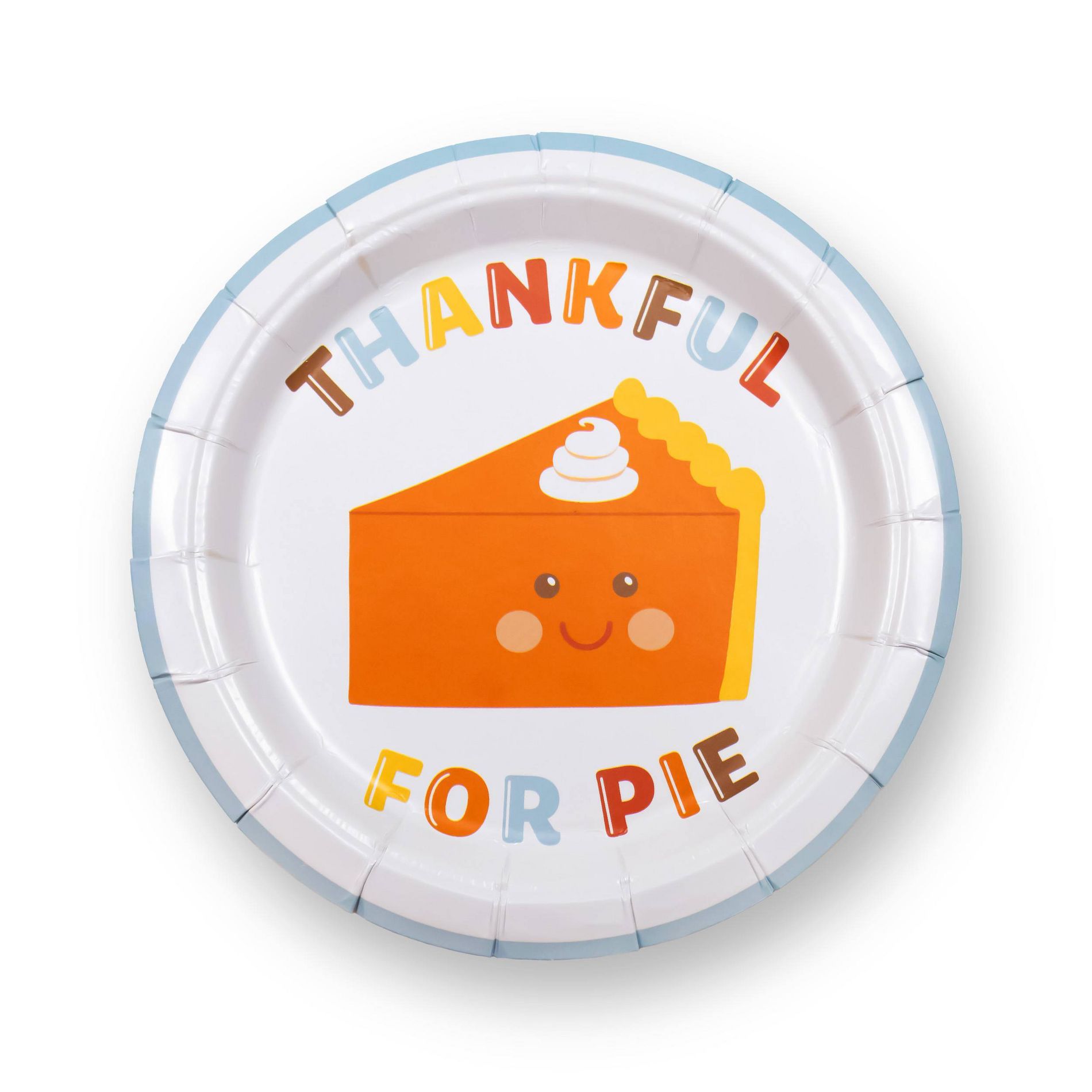 20ct Thanksgiving Paper Party Snack Plate Pie