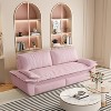 KWPZQEB 73.2" Lazy Sofa, Queen Pull Out Sofa Bed, Velvet Foldable Loveseat with Pillows, 3-in-1 Convertible Sleeper Sofa, Space Saving for Living Room - 3 of 4