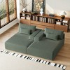 102" Oversized Cloud Sectional Lounge Chaise, Corduroy Reclining Sleeper Sofa Bed, Plush Loveseat Chair, No Assembly, for Living Room & Bedroom - 2 of 4