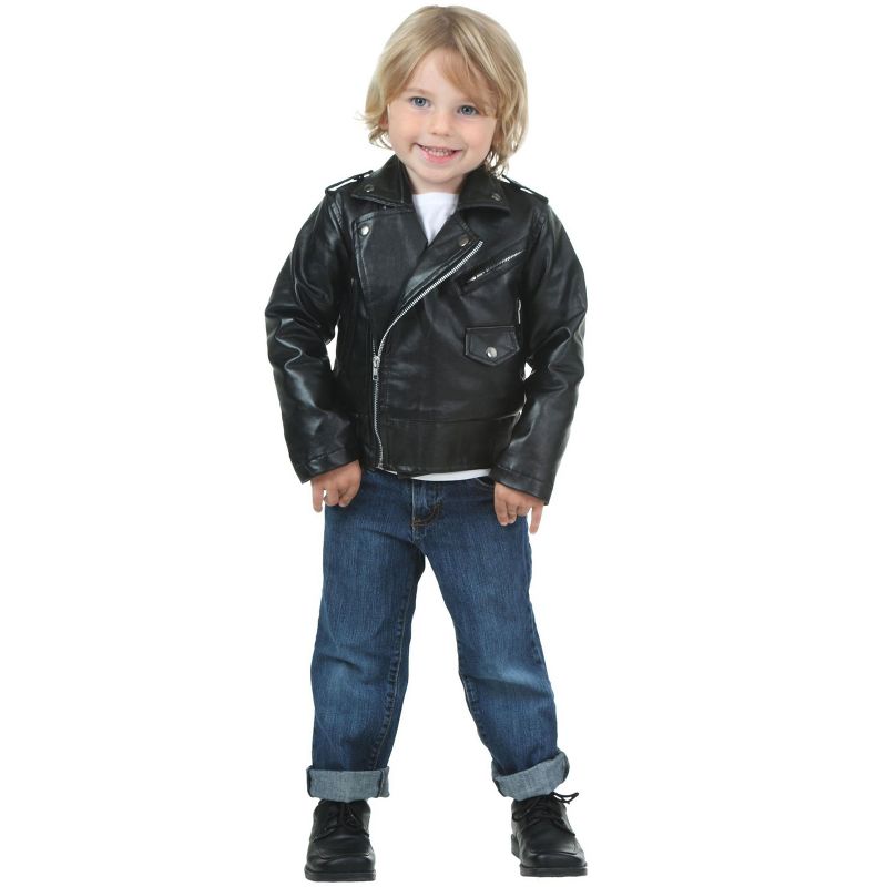 HalloweenCostumes.com 4T  Boy  Grease Boy's Toddler Authentic T-Birds Costume Jacket., Black, 1 of 3