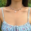 Y2K Crystal Star Choker | Healing Stone Pendant Silver Chain Necklace - 2 of 4