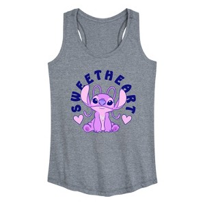 Women's - Lilo and Stitch - Angel Sweetheart Graphic Racerback Tank - 1 of 4