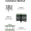 13x13FT Pop Up Gazebo,Outdoor Patio Gazebo with Mosquito Netting, Backyard Canopy Tent for Party Wedding Outdoor Dining - 2 of 4
