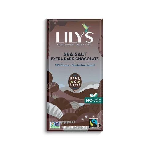 Lily's Sea Salt Extra Dark Chocolate Bar - 2.8oz - image 1 of 4