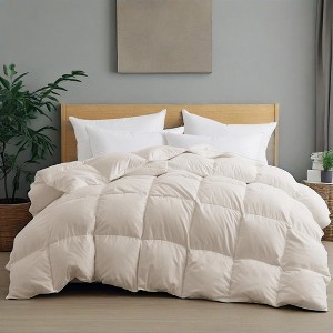 Peace Nest Heavyweight Extra Warmth White Goose Feather Down Fiber Duvet Comforter Insert - 1 of 4
