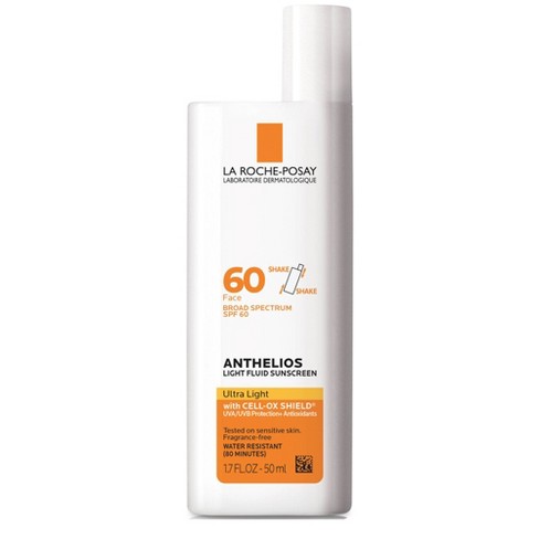 La Posay Anthelios Sunscreen, Ultra-light Fluid Face Oxybenzone-free Sunscreen Lotion - Spf 60 - 1.7 Fl Oz​​ :