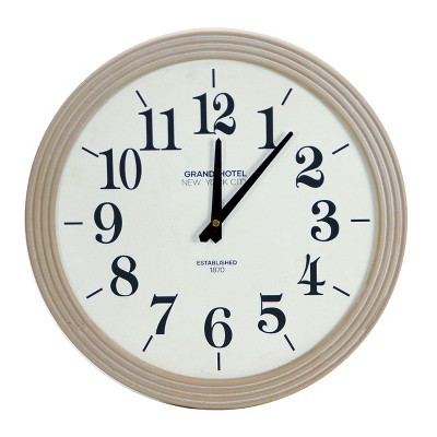 VIP Wood 16 in. White Wall Clock