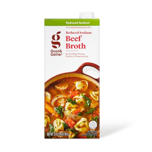 Reduced Sodium Beef Broth - 32oz - Good & Gather™ - image 1 of 3