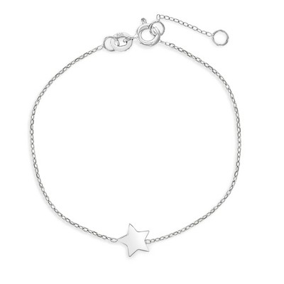 Girls' Single Polished Star Bracelet Sterling Silver - In Season Jewelry