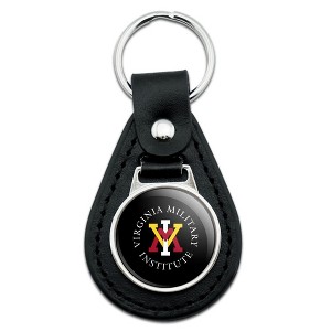 Virginia Military Institute Secondary Logo Black Leather Keychain - 1 of 4