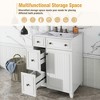 LOVMOR 24-Inch Bathroom Vanity Cabinet with Ceramic Sink, 2 Drawers, 1 Door - 3 of 4