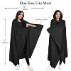 Catalonia Women Hooded Wearable Blanket Cape Cardigan Cloak Wrap Shawls Snuggy Fuzzy Fleece Cape with Hand Pockets, Woman Cozy Gift Plush Throw Wrap - 4 of 4