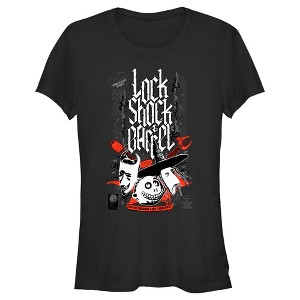Juniors Womens The Nightmare Before Christmas Boogie's Boys Stencil T-Shirt - 1 of 4