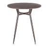 Sapphtopaz 27.75" Industrial Round Dining Table Kitchen Table Dinette Table with Metal Frame for Dining Room, Small Spaces - 3 of 4