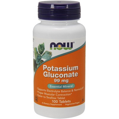Potassium Gluconate 99 mg by Now Foods  -  100 Tablet