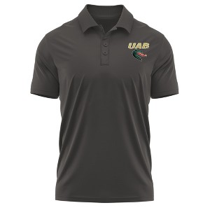 University of Alabama at Birmingham Adult Polo Left Chest Logo, Athletic Heather - 1 of 4