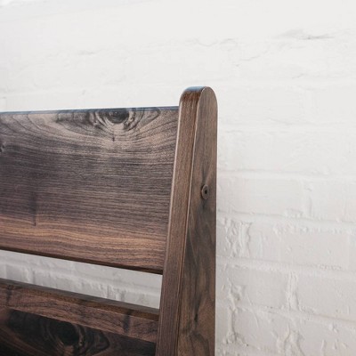 Calverson Queen Walnut Wood Panel Headboard