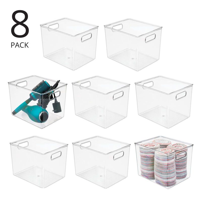 mDesign Plastic Bathroom Vanity Storage Organizer Bin with Handles, 2 of 9