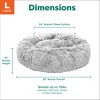 FurHaven Calming Cuddler Long Fur Donut Dog Bed - Large, Mist Gray - 2 of 4