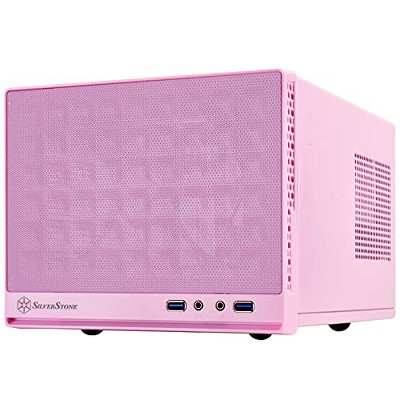 SilverStone Technology Ultra Small Form Factor Computer Case Mini-ITX in Pink SG13P