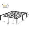 Bed Frame, Metal Platform Bed Frame, Storage Space Under The Bed, Sturdy Heavy Duty Bed Frame with Reserved Holes for DIY Headboard, Noise Free - 2 of 4