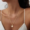 Attop Gold Clover Necklace for Women Dainty 14K Gold Plated CZ Pendant Necklace Adjustable Chain Choker - 3 of 4