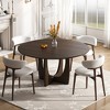 42" Round Dining Table Kitchen Table with Criss Cross Pedestal - 3 of 4