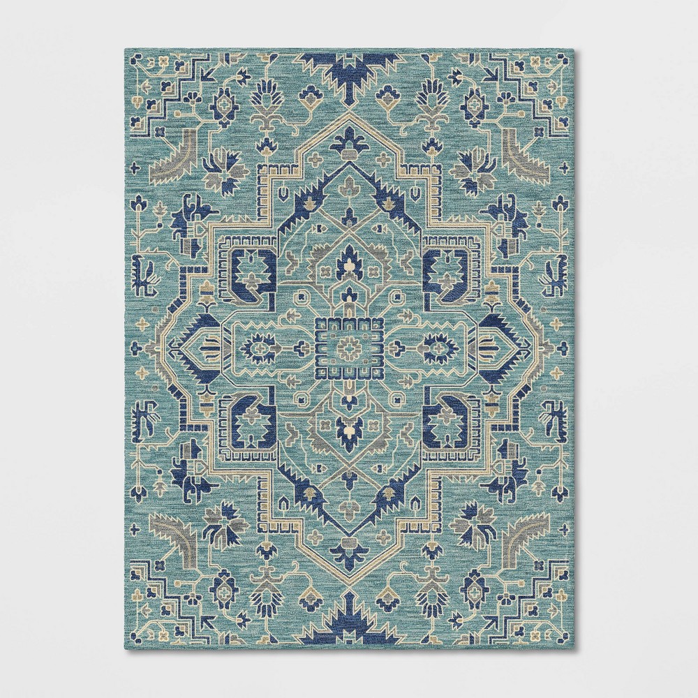 9'X12' Hyssop Jacquard Tufted Area Rug Teal - Opalhouse was $529.99 now $264.99 (50.0% off)