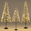 Tangkula 5/6/7 FT Lighted Alpine Tree with 1000/1500/2100 White LED Lights Weighted Base for Christmas Black - 2 of 2