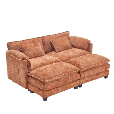 TiramisuBest Chenille fabric, Modular Sectional Sofa with Storage, Sideboard Buffet Style Design for Living Room