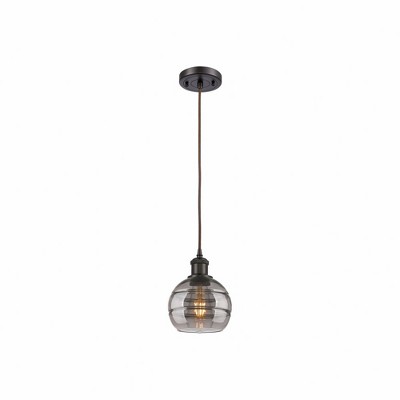 Rochester - 1 Light Cord Hung Mini Pendant In Industrial Style-7.88 Inches Tall and 5.88 Inches Wide