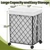 VYNXARIA Laundry Basket with Wheels, Rolling Laundry Hamper, Detachable and washable lining, metal frame,white - 2 of 4