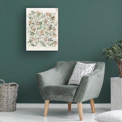 William Morris Floral Pattern Studies II Canvas Art in 24x32 Wood Frame
