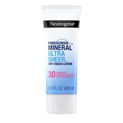 Neutrogena Mineral Ultra Sheer Sunscreen - Spf 30 - 3oz : Target