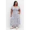 Women's Plus Size Emie Print Midi Dress - bluebell | CITY CHIC - 3 of 4