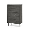 Industrial 5-Drawer Dresser Modern closet Chest Storage Cabinet living Room-Christopher Knight Home - 2 of 4