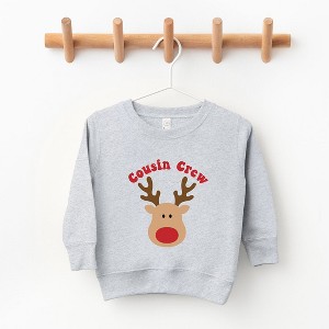 The Juniper Shop Cousin Crew Reindeer Toddler Graphic Sweatshirt - 1 of 3